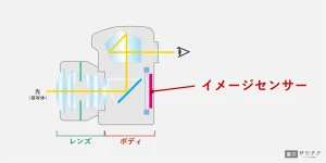 一眼レフイメージセンサーの場所